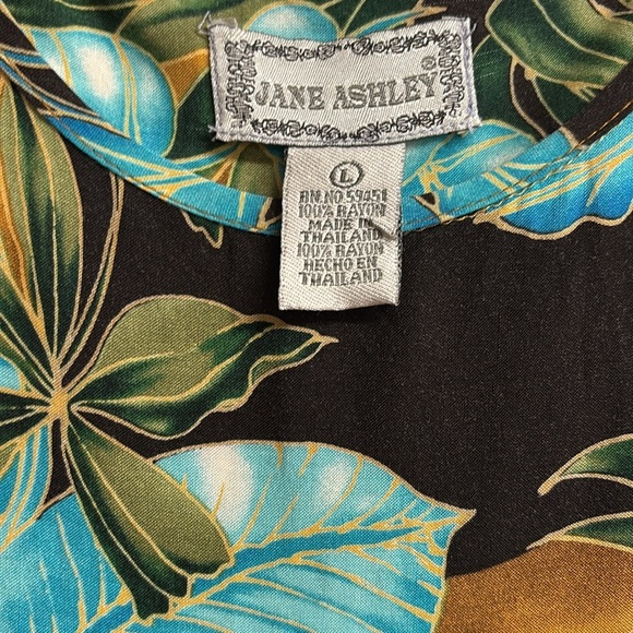 Jane Ashley Tropical Floral Maxi Dress - Blue, Purple, Gold Size Large - Picture 2 of 11